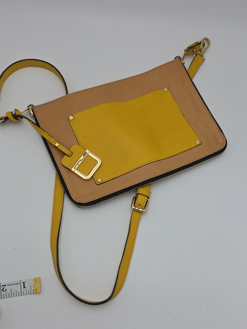 Innue Leather Multi Colored Crossbody Bag